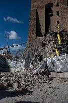 Worker Dies in Medieval Tower Collapse - Rome