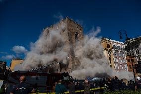 Worker Dies in Medieval Tower Collapse - Rome