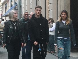 Alexis Saelemaekers Spotted In Milan With Family - Italy