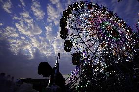 Illustration - Illuminated View Of Swings - Pushkar