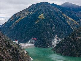 World Highest Dam Shuangjiangkou Hydropower Station Construction