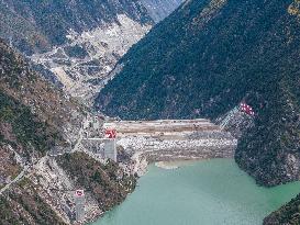 World Highest Dam Shuangjiangkou Hydropower Station Construction