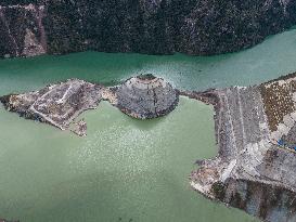 World Highest Dam Shuangjiangkou Hydropower Station Construction