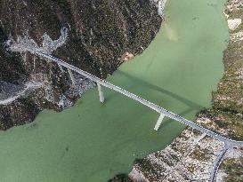 World Highest Dam Shuangjiangkou Hydropower Station Construction