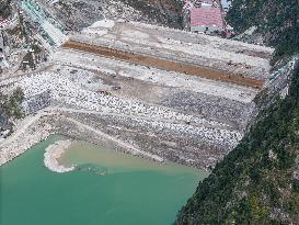 World Highest Dam Shuangjiangkou Hydropower Station Construction