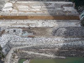 World Highest Dam Shuangjiangkou Hydropower Station Construction
