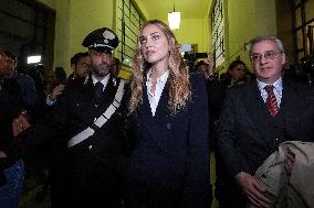 Chiara Ferragni Arrives at Her Trial for Fraud - Milan
