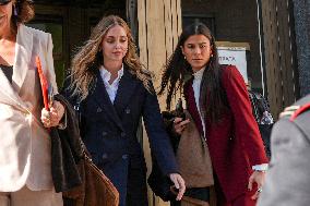 Chiara Ferragni Arrives at Her Trial for Fraud - Milan