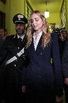 Chiara Ferragni Arrives at Her Trial for Fraud - Milan