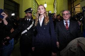 Chiara Ferragni Arrives at Her Trial for Fraud - Milan