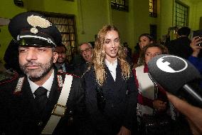 Chiara Ferragni Arrives at Her Trial for Fraud - Milan