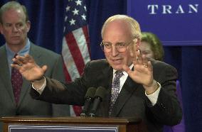 Cheney Meets Reporters