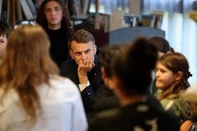 President Macron Meets with Middle and High School Students - Rochefort