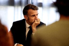 President Macron Meets with Middle and High School Students - Rochefort