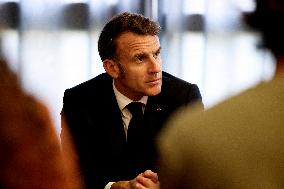 President Macron Meets with Middle and High School Students - Rochefort