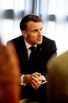 President Macron Meets with Middle and High School Students - Rochefort