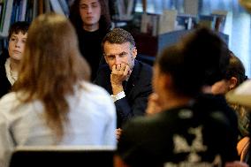 President Macron Meets with Middle and High School Students - Rochefort