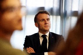 President Macron Meets with Middle and High School Students - Rochefort
