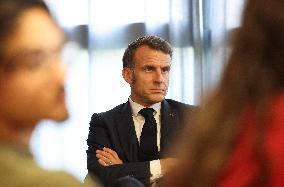 President Macron Meets with Middle and High School Students - Rochefort