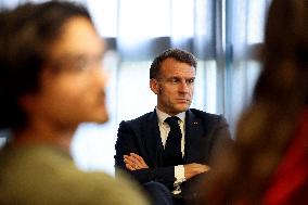 President Macron Meets with Middle and High School Students - Rochefort