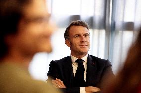 President Macron Meets with Middle and High School Students - Rochefort