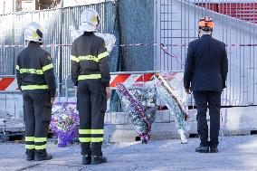 Tribute To The Worker Who Died Following The Collapse Of The Torre Dei Conti - Rome