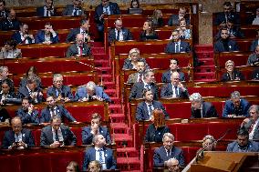 Session of questions to the gouvernment at the National Assembly - Paris AJ
