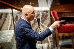 Session of questions to the gouvernment at the National Assembly - Paris AJ