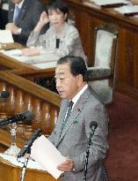 Japan opposition party leader Noda in parliament