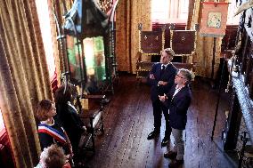 President Macron Visits the Pierre Loti House - Rochefort