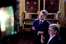 President Macron Visits the Pierre Loti House - Rochefort