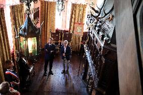 President Macron Visits the Pierre Loti House - Rochefort