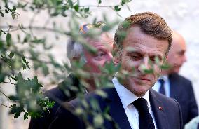 President Macron Visits the Pierre Loti House - Rochefort