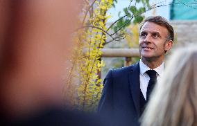 President Macron Visits the Pierre Loti House - Rochefort