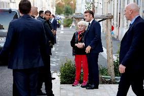 President Macron Visits the Pierre Loti House - Rochefort