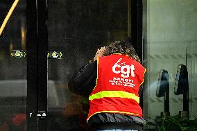 Inter-Union Rally In Front Of Maison Sanofi - Paris