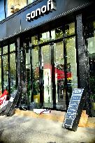 Inter-Union Rally In Front Of Maison Sanofi - Paris