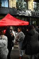 Inter-Union Rally In Front Of Maison Sanofi - Paris