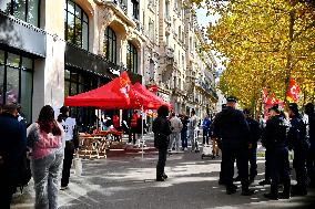 Inter-Union Rally In Front Of Maison Sanofi - Paris