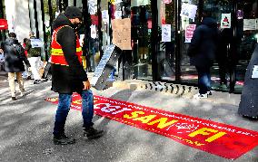 Inter-Union Rally In Front Of Maison Sanofi - Paris