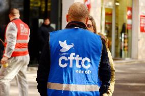Inter-Union Rally In Front Of Maison Sanofi - Paris