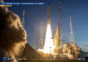 Copernicus Sentinel-1D Launches Into Orbit - French Guiana