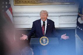 Trump With Republican Senators - Washington