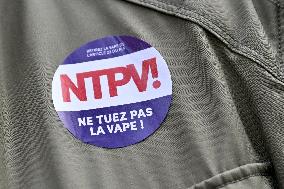 Protest Against Tax on E-Cigarette Liquids - Strasbourg