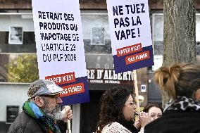 Protest Against Tax on E-Cigarette Liquids - Strasbourg