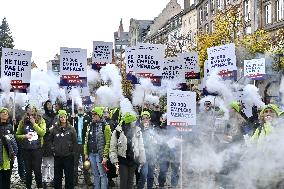 Protest Against Tax on E-Cigarette Liquids - Strasbourg