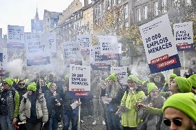 Protest Against Tax on E-Cigarette Liquids - Strasbourg