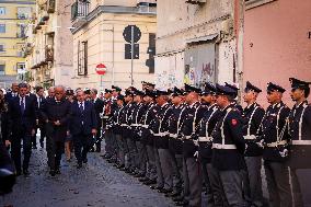 Funeral of State Police Chief In Naples - Italy