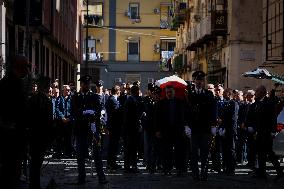 Funeral of State Police Chief In Naples - Italy