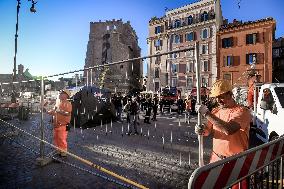 Drone Survey After Torre dei Conti Collapse - Rome